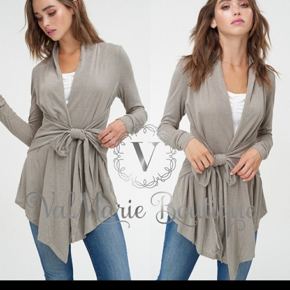 Creamy Sage Wrap Cardigan Top - Picture 5 of 5